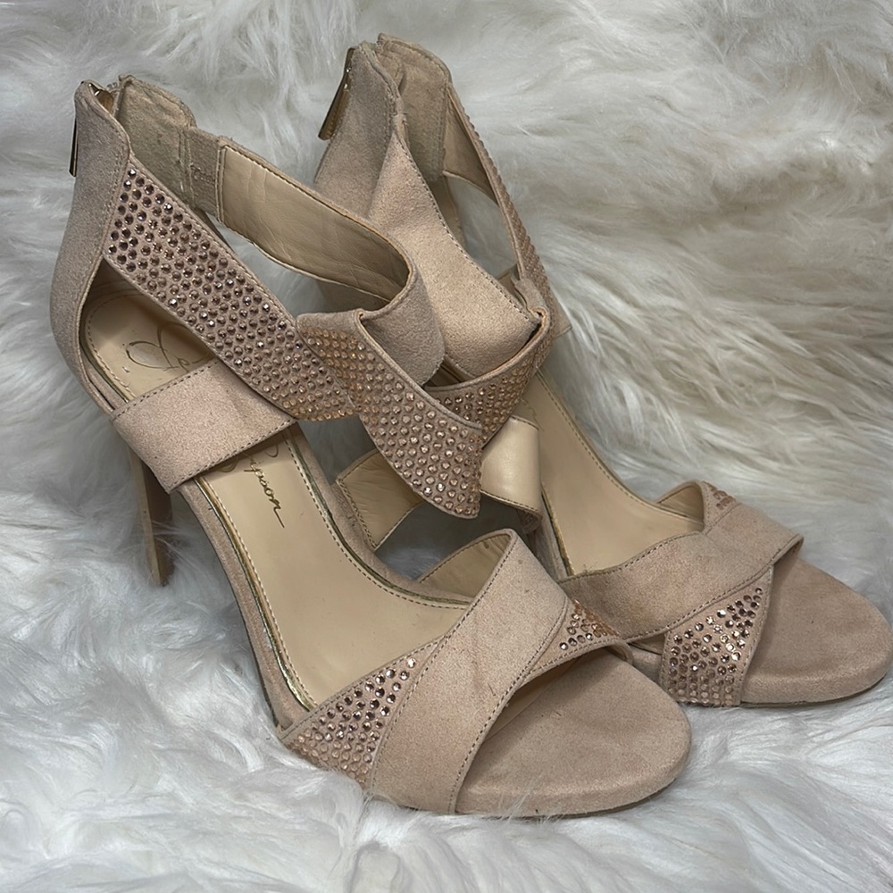 Gold Jessica Simpson heels